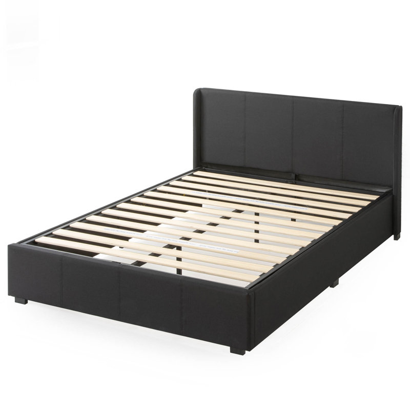 Hashtag Home Estella Upholstered Ottoman Bed Frame with Headboard
